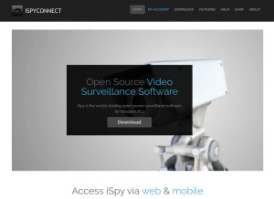 How ispyconnect.com looks like on a tablet such as an iPad.
