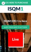 How isqm.co.uk looks like on a mobile device such as an iPhone.