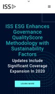 How issgovernance.com looks like on a mobile device such as an iPhone.