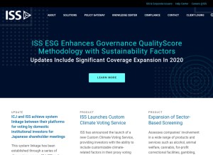 How issgovernance.com looks like on a tablet such as an iPad.