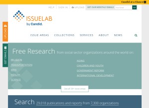 How issuelab.org looks like on a tablet such as an iPad.