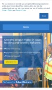 How issuetrak.com looks like on a mobile device such as an iPhone.