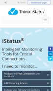 How istatus.com looks like on a mobile device such as an iPhone.