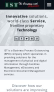 How istmanagement.com looks like on a mobile device such as an iPhone.