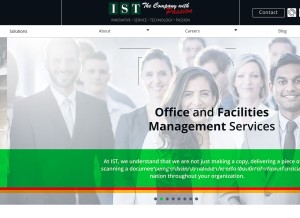 How istmanagement.com looks like on a tablet such as an iPad.