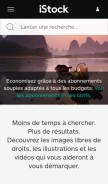 How istockphoto.com looks like on a mobile device such as an iPhone.