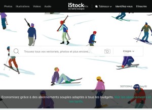 How istockphoto.com looks like on a tablet such as an iPad.