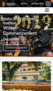How isu.edu looks like on a mobile device such as an iPhone.