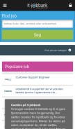 How it-jobbank.dk looks like on a mobile device such as an iPhone.