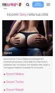 How itaincontri.com looks like on a mobile device such as an iPhone.