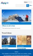 How italia.it looks like on a mobile device such as an iPhone.