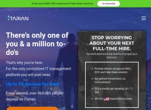 How itarian.com looks like on a tablet such as an iPad.