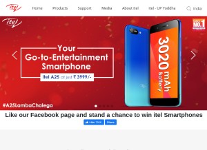 How itel-mobile.com looks like on a tablet such as an iPad.
