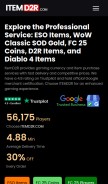 How itemd2r.com looks like on a mobile device such as an iPhone.