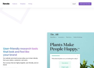 How iteratehq.com looks like on a tablet such as an iPad.