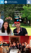 How iteso.mx looks like on a mobile device such as an iPhone.