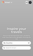How itinari.com looks like on a mobile device such as an iPhone.