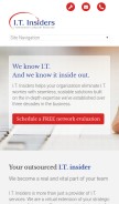 How itinh.com looks like on a mobile device such as an iPhone.