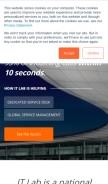 How itlab.com looks like on a mobile device such as an iPhone.