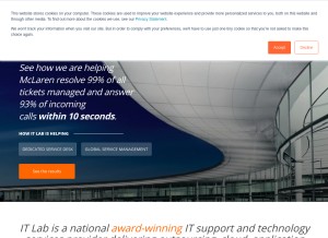 How itlab.com looks like on a tablet such as an iPad.
