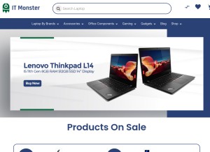 How itmonster.com.np looks like on a tablet such as an iPad.