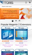How itoris.com looks like on a mobile device such as an iPhone.