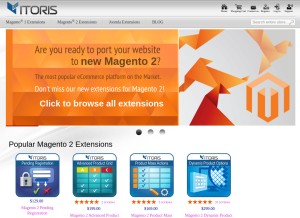 How itoris.com looks like on a tablet such as an iPad.