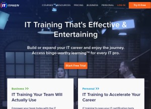 How itpro.tv looks like on a tablet such as an iPad.
