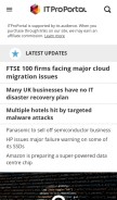 How itproportal.com looks like on a mobile device such as an iPhone.