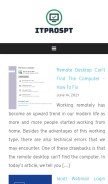 How itprospt.com looks like on a mobile device such as an iPhone.