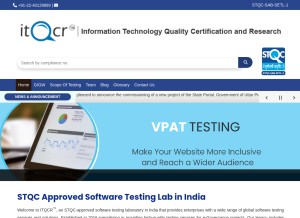 How itqcr.com looks like on a tablet such as an iPad.