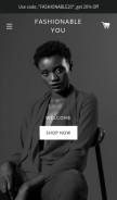 How itsfashionableyou.com looks like on a mobile device such as an iPhone.