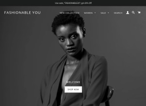 How itsfashionableyou.com looks like on a tablet such as an iPad.
