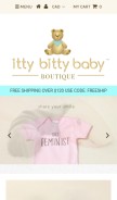 How ittybittybabyboutique.com looks like on a mobile device such as an iPhone.