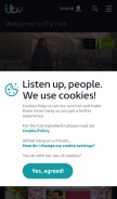 How itv.com looks like on a mobile device such as an iPhone.