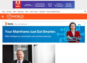How itworld.com looks like on a tablet such as an iPad.