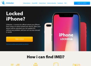 How iunlocker.net looks like on a tablet such as an iPad.
