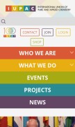 How iupac.org looks like on a mobile device such as an iPhone.