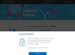 How iusacell.com looks like on a tablet such as an iPad.