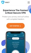 How ivacy.com looks like on a mobile device such as an iPhone.