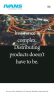 How ivansinsurance.com looks like on a mobile device such as an iPhone.