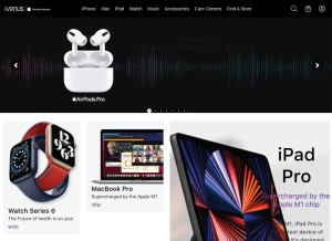 How ivenus.in looks like on a tablet such as an iPad.