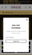 How ivrose.com looks like on a mobile device such as an iPhone.