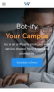 How ivy.ai looks like on a mobile device such as an iPhone.