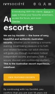 How ivysociete.com looks like on a mobile device such as an iPhone.