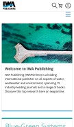 How iwaponline.com looks like on a mobile device such as an iPhone.