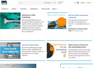 How iwaponline.com looks like on a tablet such as an iPad.