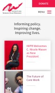 How iwpr.org looks like on a mobile device such as an iPhone.
