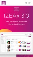 How izea.com looks like on a mobile device such as an iPhone.