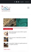 How izsvenezie.it looks like on a mobile device such as an iPhone.